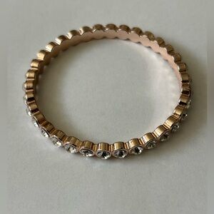Rhinestone Bangle Bracelet Gold Tone‎ Mixed Metal Fashion Jewelry